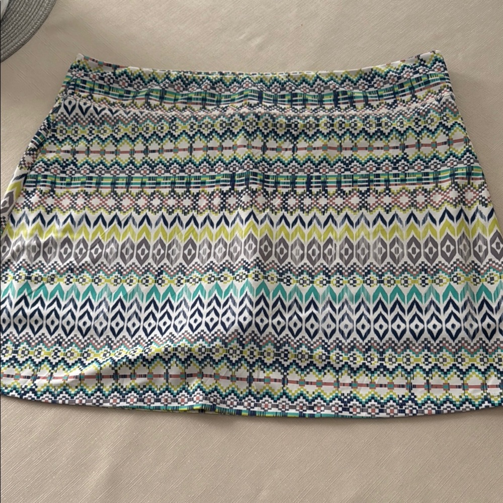 Spunk Wear Blue and Green Mini Skort  Size XL Preloved